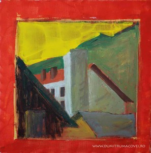 Zidul---Sinaia,-acril-pe-panza,-40-x-40